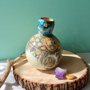 Vibrant Gourd Vase